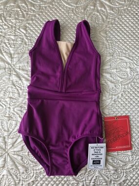 Tiger Friday Girls' Plum One-Piece Leotard